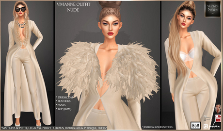 Second Life Marketplace - SAS - Vivianne Nude Outfit (MB)